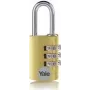YALE YE3CB/20/121/1/GO cadeado 20 mm dourado com combinação (YE3CB/20/121/1/GO)