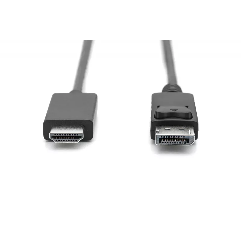 Cabo adaptador DisplayPort 1.2 com bloqueio 4K 60Hz UHD Type DP/HDMI A M/M preto 2 m