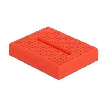 Placa de ensaio DELOCK 18318 – placa de prototipagem em plástico sem soldadura, 36 × 46 × 10 mm, vermelho