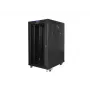Armário de rack 19 polegadas 22U 800x1000 Portas de vidro LCD (Flat Pack) V2 preto