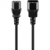 Extensão de cabo de alimentação Goobay Wentronic, 2 m, preto – ficha C14 (ligação de aparelho) > conector fêmea C13 (ligação de aparelho) (50081)