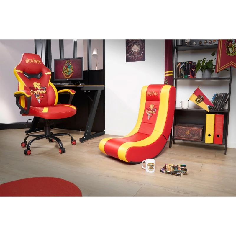 Cadeira gaming para PC Subsonic Junior Griffindor assento acolchoado laranja vermelho