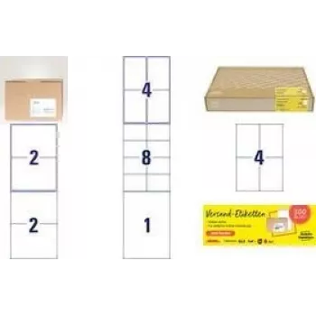 Etiquetas de envio Avery Zweckform 8025-300 branco — 1.200 etiquetas autocolantes imprimíveis