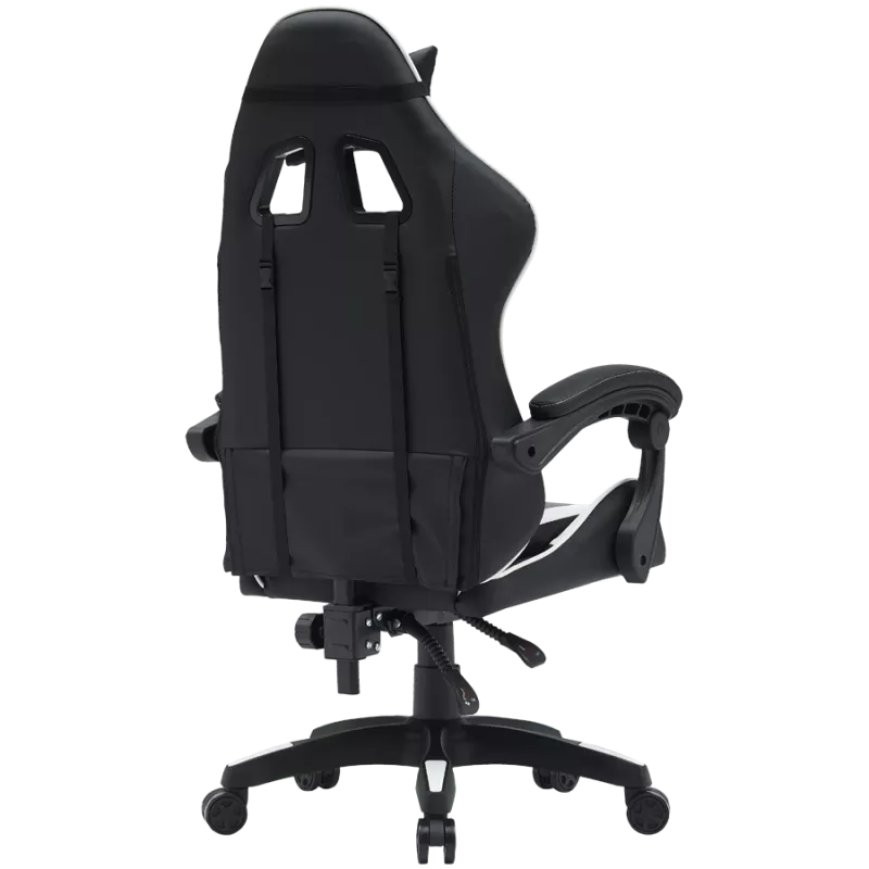 Cadeira gaming CANYON Core SGCH2 — preto/branco, design ergonómico, altura ajustável