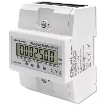Contador eletrónico trifásico QOLTEC 50992 400V 100A