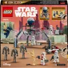 LEGO Star Wars Clone Trooper e Battle Droid Battle Pack Brinquedo de construção para crianças com veículo Speeder Bike, 4 minifiguras e 5 figuras, presente para rapazes