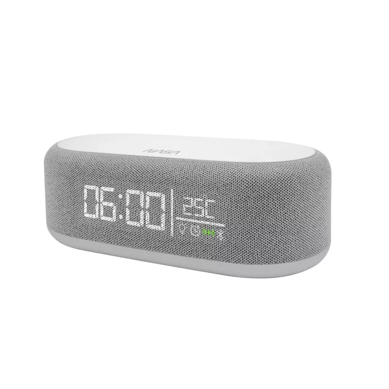 Coluna Bluetooth, despertador e carregador sem fios Nasa SPC400