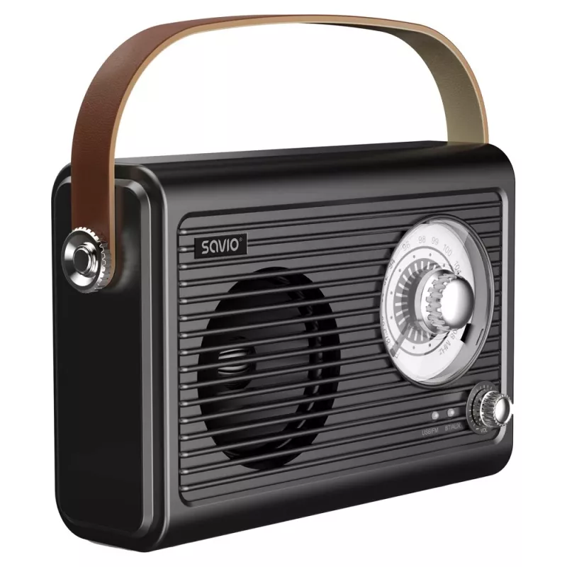 Rádio portátil Savio RS-01 analógico preto