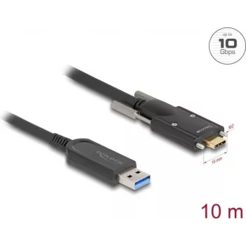 Cabo ótico ativo DeLOCK 83206 USB Type-A para Type-C 10 m 10 Gbit/s