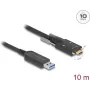 Cabo ótico ativo DeLOCK 83206 USB Type-A para Type-C 10 m 10 Gbit/s