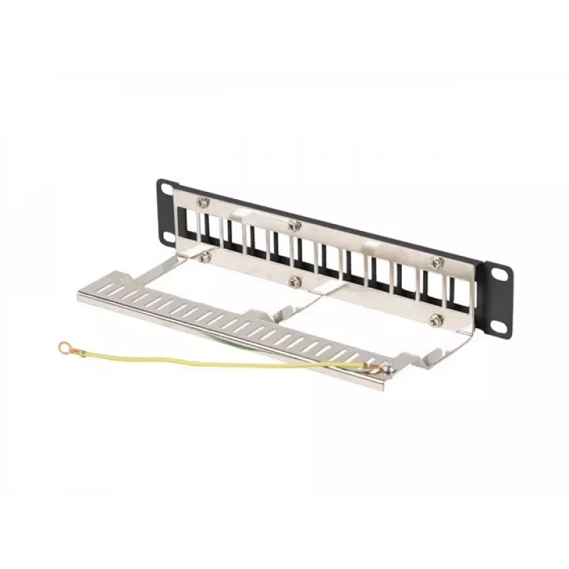 Patch panel LANBERG PPKS-9212-B 12 portas 1U 10 polegadas FTP