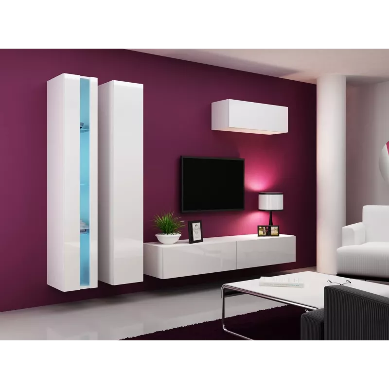 Estante Cama VIGO NEW 180/40/30 branco/branco brilhante