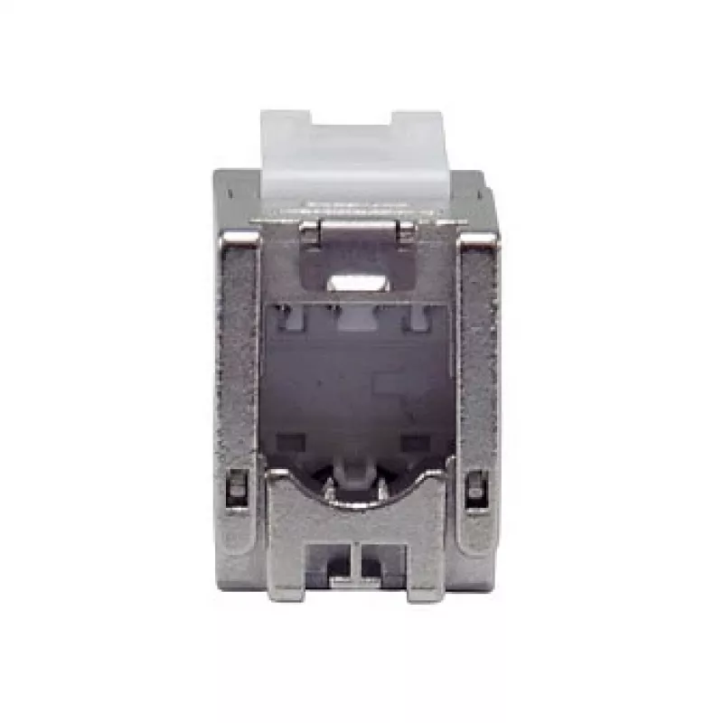 Keystone Jack Cat.6A blindado fino, EQUIP 767223, sem ferramentas, RJ-45, plano, prateado, 8 unid.