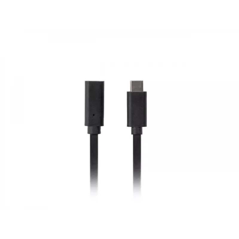 Cabo USB LANBERG CA-USBE-20CC-0015-BK USB-C para USB-C 1,5 m, USB 3.2 Gen 1 (5 Gbit/s), contactos dourados, preto