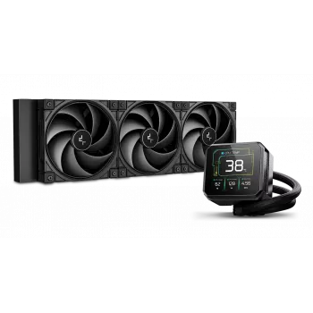 Refrigeração líquida all-in-one para CPU DeepCool SPARTACUS 360, radiador de 360 mm, 3 ventoinhas de 120 mm
