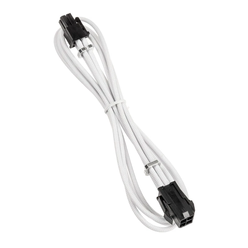 Cabo de extensão BitFenix Alchemy 4-Pin-ATX12V, 45 cm, revestido - Branco