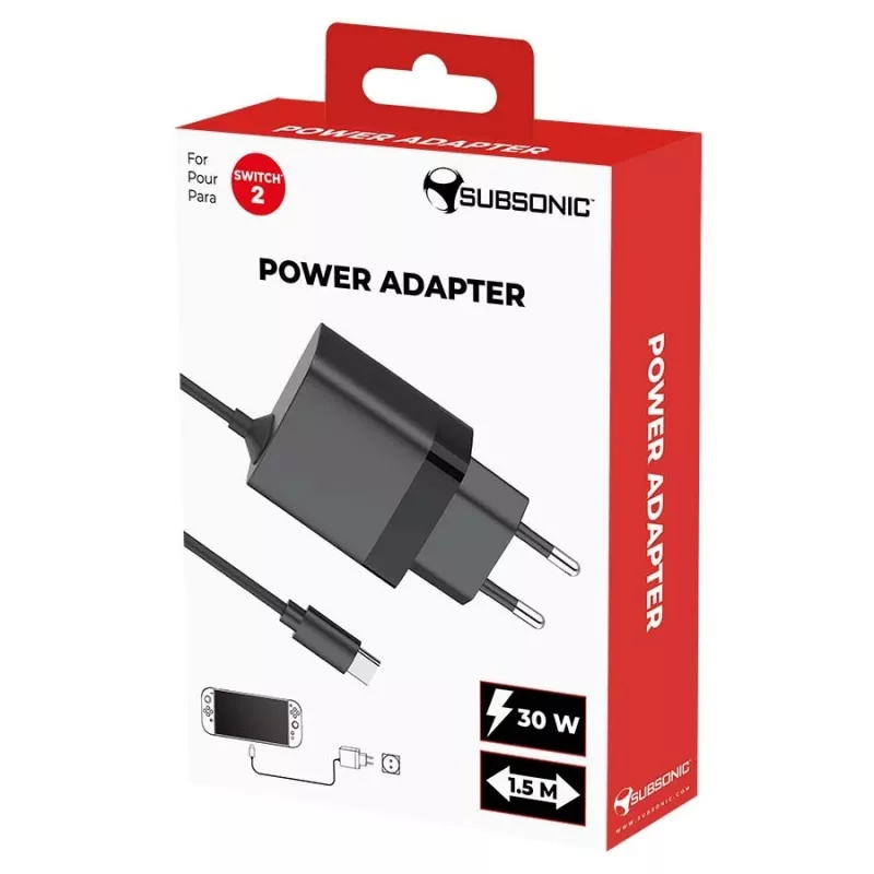 Fonte de alimentação SUBSONIC SA5713 para Switch 1/2 15V 2,5A
