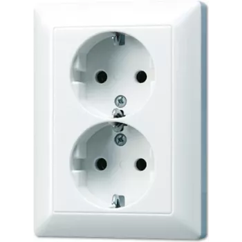 Tomada dupla Schuko JUNG AS5020U AS 500/A plus branco AS5020U (AS5020U)