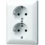 Tomada dupla Schuko JUNG AS5020U AS 500/A plus branco AS5020U (AS5020U)