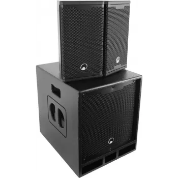 Sistema de áudio ativo 2.1 Omnitronic MAXX-1206DSP 120W RMS Bluetooth
