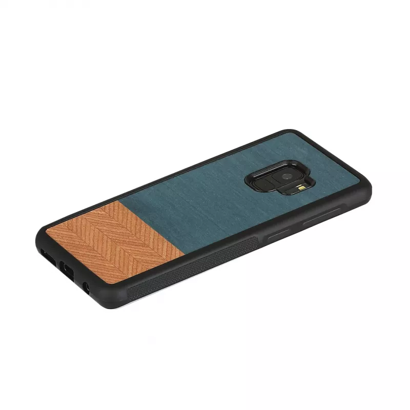 Capa para smartphone Man and Wood para Samsung Galaxy S9 Denim preto