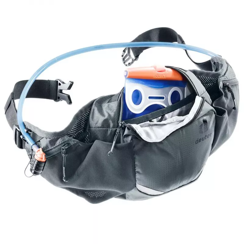 Bolsa de cintura DEUTER Pulse 3 compatível com rins, cinto ajustável, 3 L, grafite, 330 g