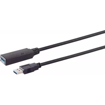 Cabo USB S/CONN 13-39075 10 m USB 3.2 Gen 1 preto