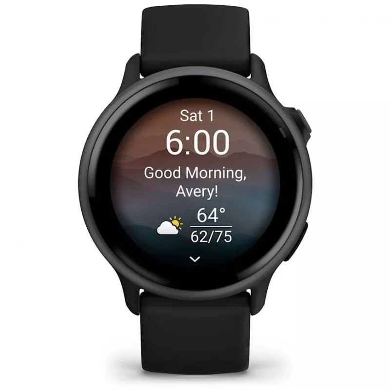 Garmin vívoactive 6 3,05 cm (1,2) AMOLED 42 mm Digital 390 x 390 píxeis Ecrã tátil preto Wi-Fi GPS (satélite)