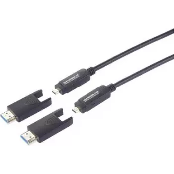 Cabo de ligação HDMI de fibra ótica SpeaKa Professional ficha HDMI-A macho para HDMI-Micro-D (SP-13597804)