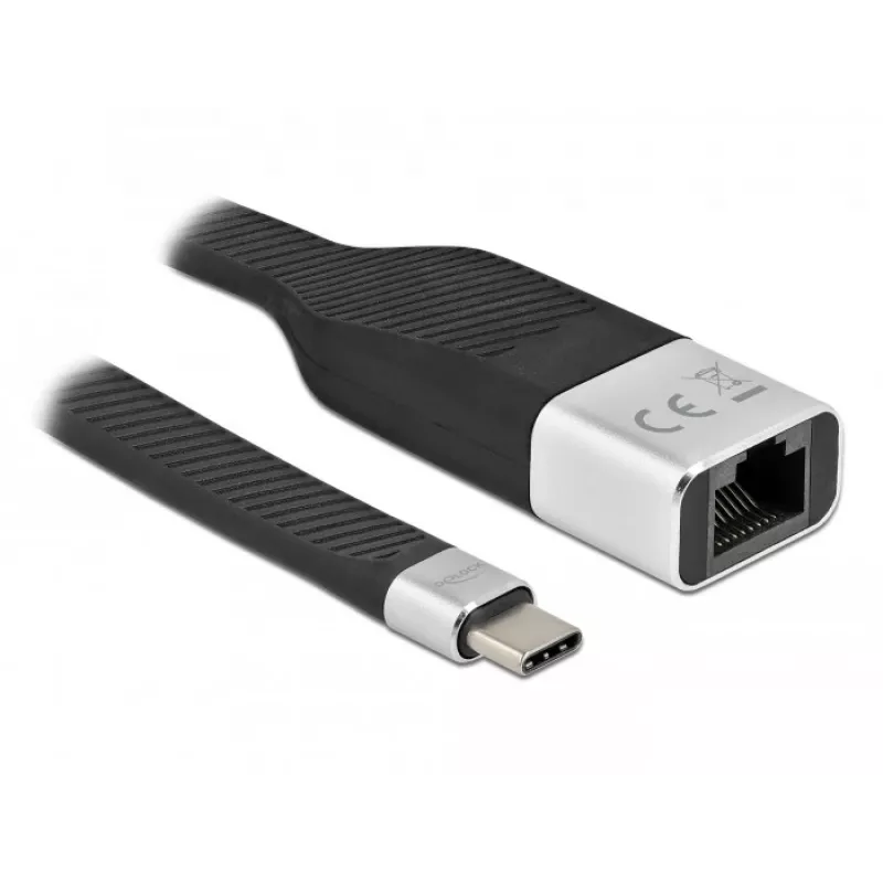 Cabo plano FPC DeLOCK 86936 USB Type-C para Gigabit LAN 15 cm