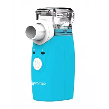 Inalador de vapor HI-TECH MEDICAL ORO-MESH a pilhas azul branco