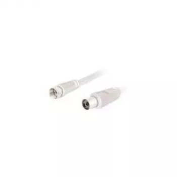 Cabo de ligação SAT/antena Wentronic Goobay, branco, 1,5 m - ficha F conector fêmea IEC/coaxial (11829)