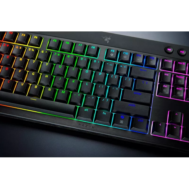 Razer BlackWidow V4 Low-Profile Tenkeyless HyperSpeed teclado gaming, interruptores verdes, disposição US