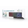 Teclado Full-Size com fios com rato Gembird KBS-UML-01 — USB, QWERTY US, 104 teclas, preto