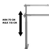 Secretária com regulação manual de altura MACLEAN MC-790NG — carga máx. 60 kg, altura máx. 120 cm