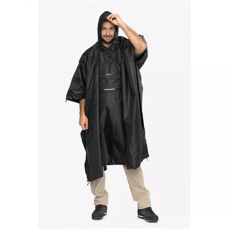 Poncho de chuva para adulto VIKING Vesper mochila preto UNI