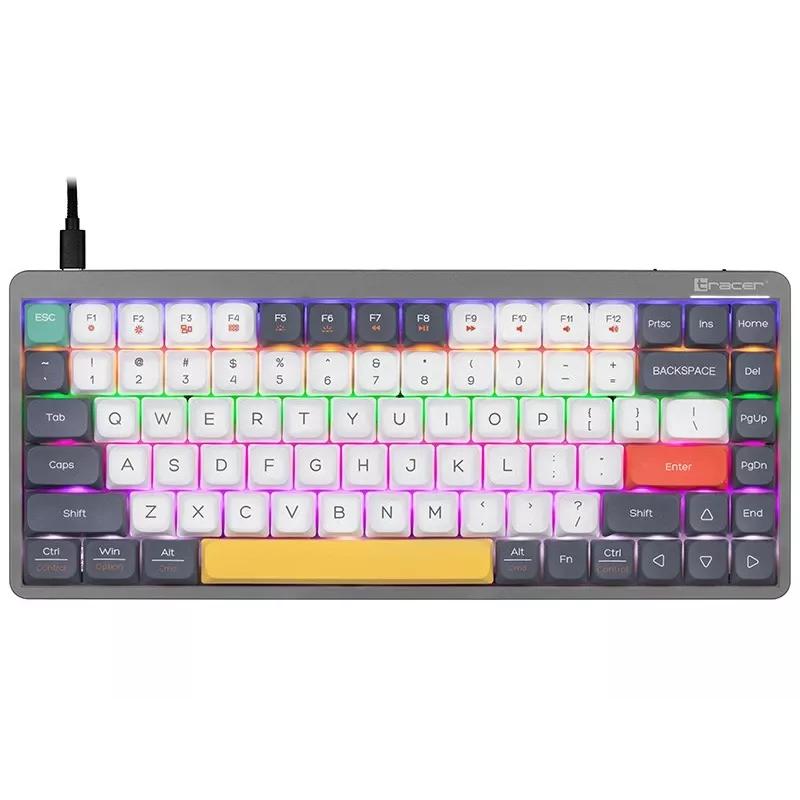 Teclado mecânico Tracer FINA 84 cinzento (Outemu Red Switch) TRAKLA47279