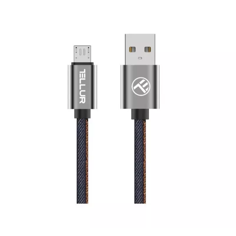 Cabo de dados USB para Micro-USB Tellur 1 m denim