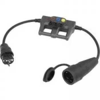VOLTCRAFT Adaptador de medição [ficha de contacto de proteção - ficha de borracha - conector fêmea de borracha de contacto de proteção] DLA-1L 16 (DLA-1L 16)