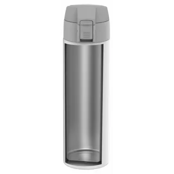 Garrafa térmica ZWILLING THERMO, caneca de viagem, isolamento de parede dupla, vedação de segurança, 450 ml, altura: 22,8 cm, branco