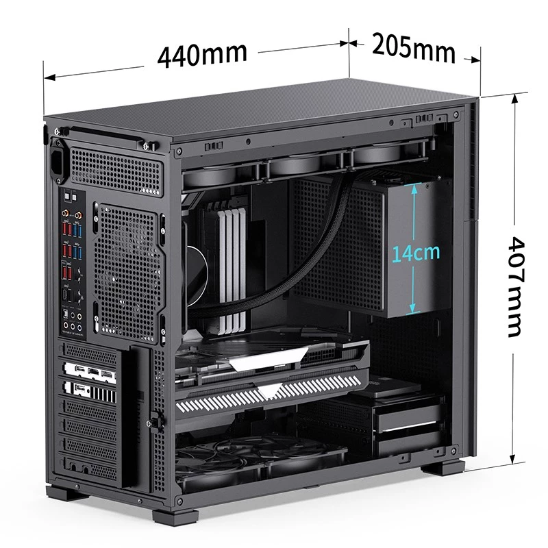 Caixa de PC Jonsbo D41 MESH Midi Tower preto