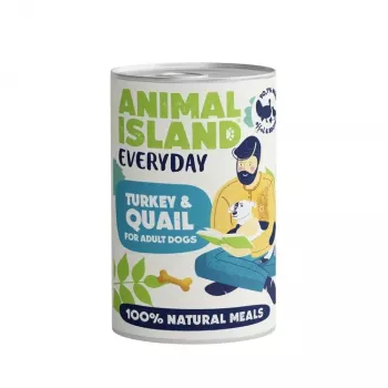 ANIMAL ISLAND Everyday peru e codorniz - comida húmida para cães - 400g