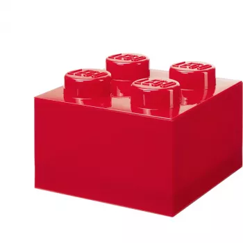 Peça LEGO 4 vermelho transparente – bloco vermelho transparente 4x2 com pinos