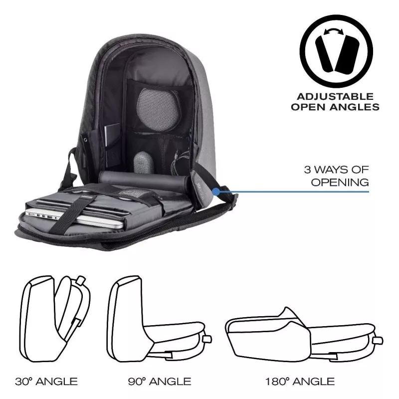 Mochila XD-Design Bobby Hero Small preto cinzento