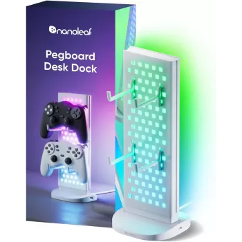 Nanoleaf Pegboard Desk Dock, Branco | 15 W | RGB