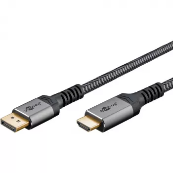 Goobay 65268 Adaptador de cabo de vídeo 1 m DisplayPort HDMI Cinzento (65268)