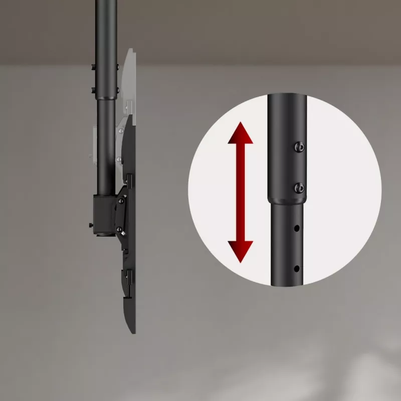 Suporte de TV de teto MACLEAN MC-112B, carga máx. 60 kg, inclinável e orientável