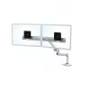 Ergotron 45-489-216 LX Desk Dual Direct Arm suporte para monitores, até 25 polegadas (63,5 cm), 0,9–5 kg, branco