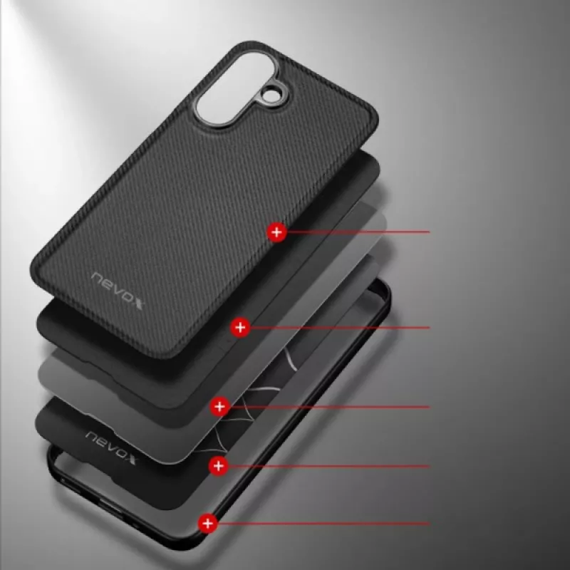 Capa de proteção Nevox para Samsung Galaxy A17 5G — StyleShell, preto