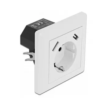 Tomada 2 x USB + CEE 7/3 DeLOCK 11473